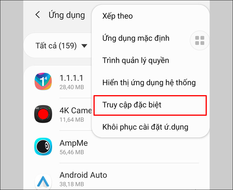 V&agrave;o Truy cập đặc biệt